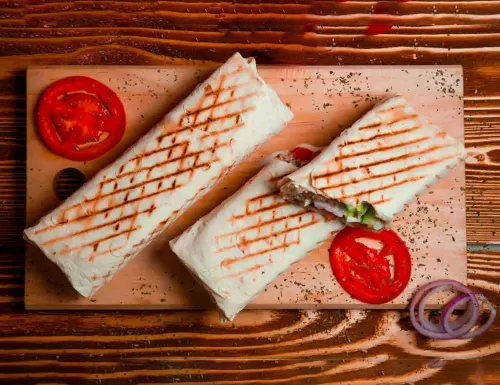 большая шаурма с курицей